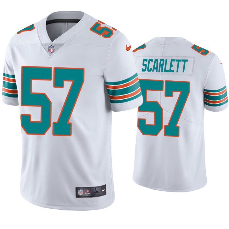 Men Miami Dolphins #57 Brennan Scarlett Nike White Limited NFL Jersey